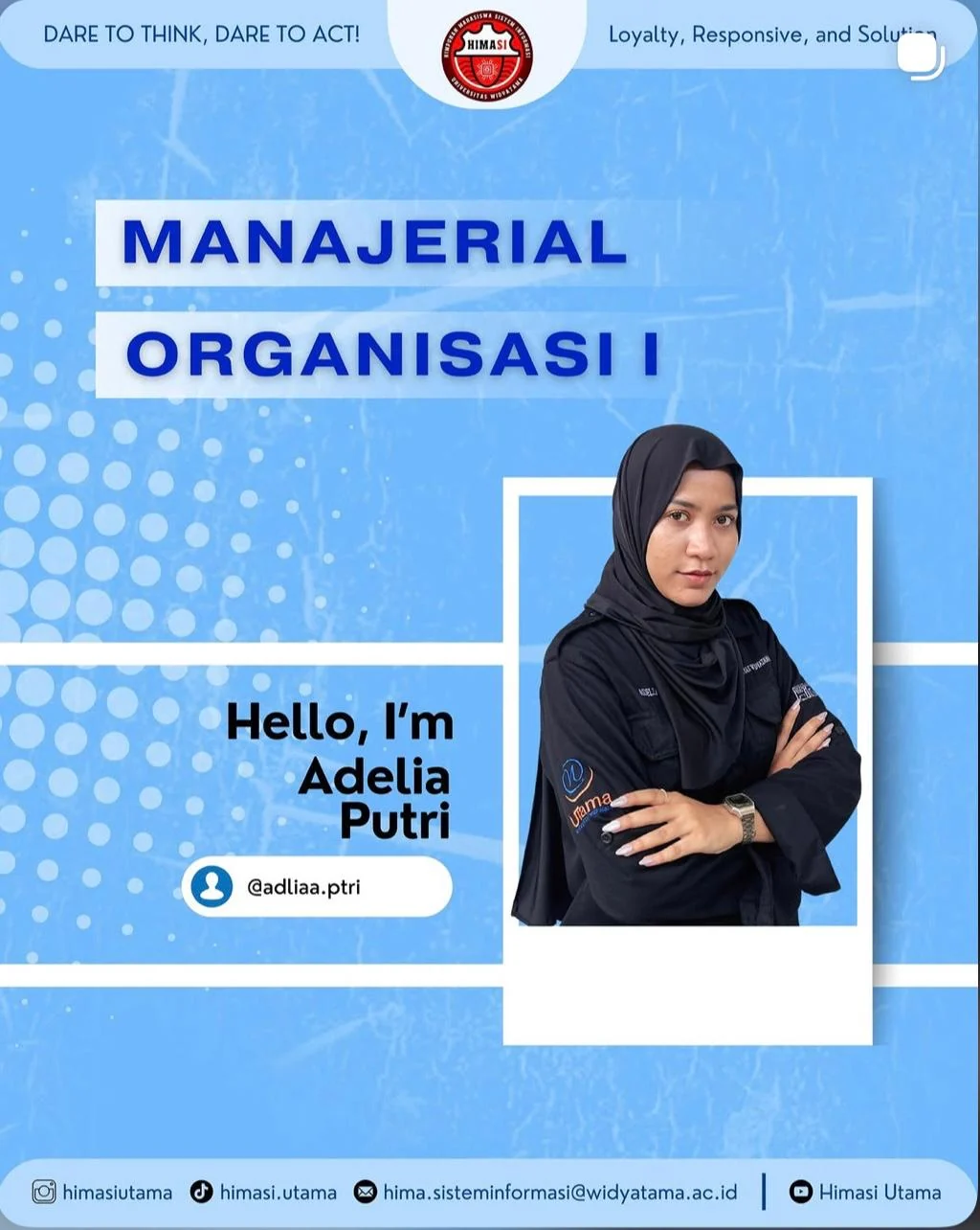 Adelia's HIMASI Managerial Organization poster